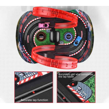 Składany tor wyścigowy Track Speed dla dzieci 6+ Sterowane autka + interaktywne efekty